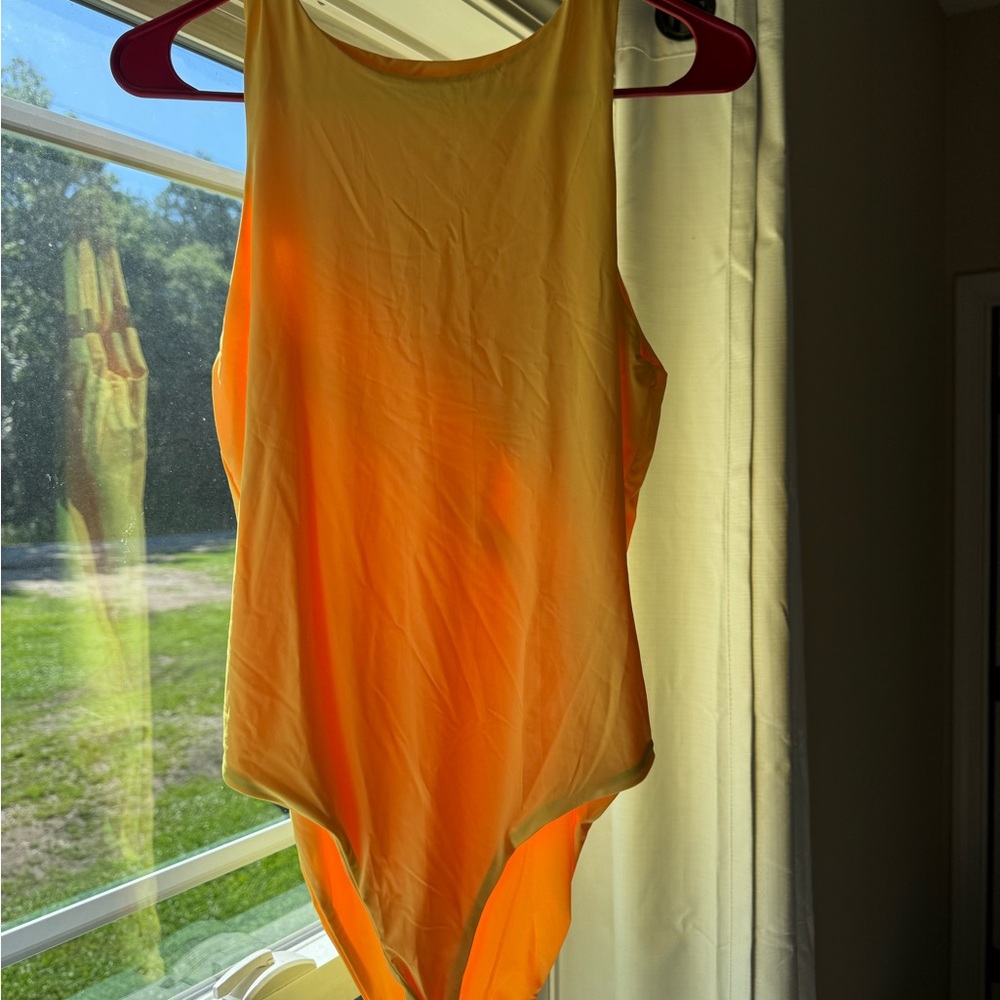 SHEIN Orange Bodysuit One Piece